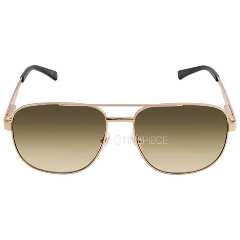 Gucci Gradient Brown Navigator Mens Sunglasses Gg1223s 001