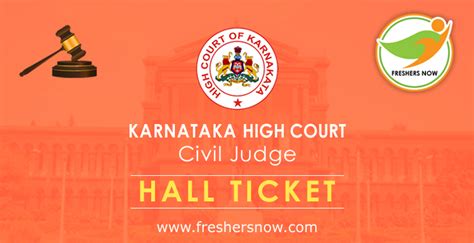 Karnataka High Court Civil Judge Mains Hall Ticket 2022 Out