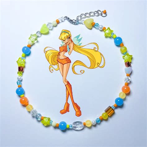 Winx Club Stella Inspired Beaded Necklace Etsy