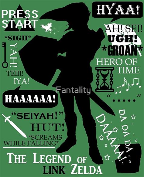 "Legend of Zelda - Link "Quotes"" Posters by Fantality | Redbubble