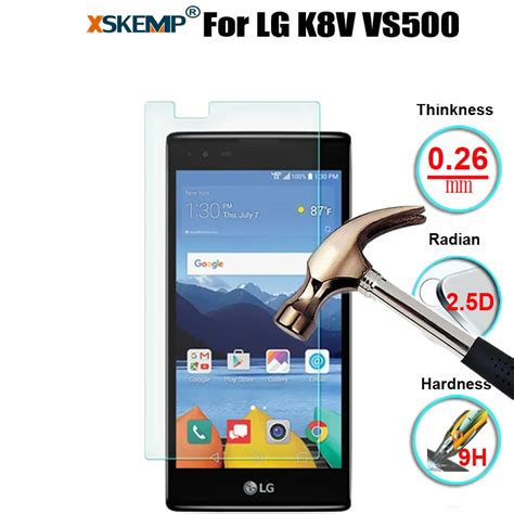 Xskemp 026mm Ultra Thin 9h Real Tempered Glass For Lg K8v Vs500