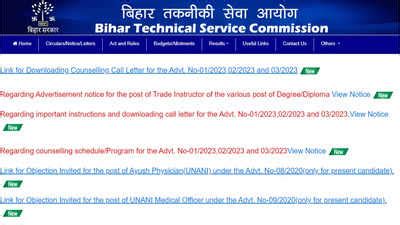 Bihar Btsc Recruitment Notice For Iti Instructors Released