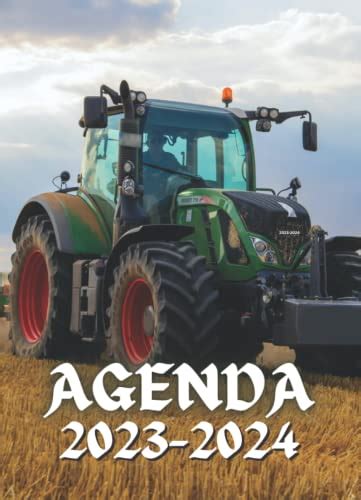 AGENDA MENSUEL 2023 2024 JOLI AGENDA MENSUEL Motif Tracteur