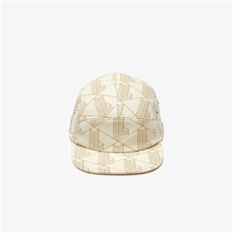 Unisex Girolle Lacoste Monogram Print Cotton Twill Cap Mens Caps