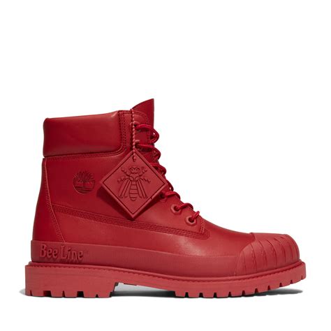 Timberland X Bee Line 6 Rubber Toe Waterproof Premium Boots For Women In Red — Major