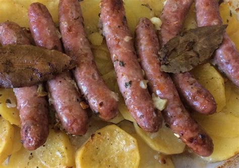 Salchichas Al Horno Con Patatas Receta De Ana Mar A Gonzalez Mendoza