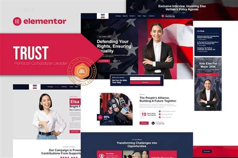 Trust Kit De Modelos Elementor Para L Der De Candidatos Pol Ticos