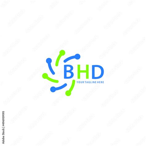 bhd logo design initial creative letter  white background bhd vector