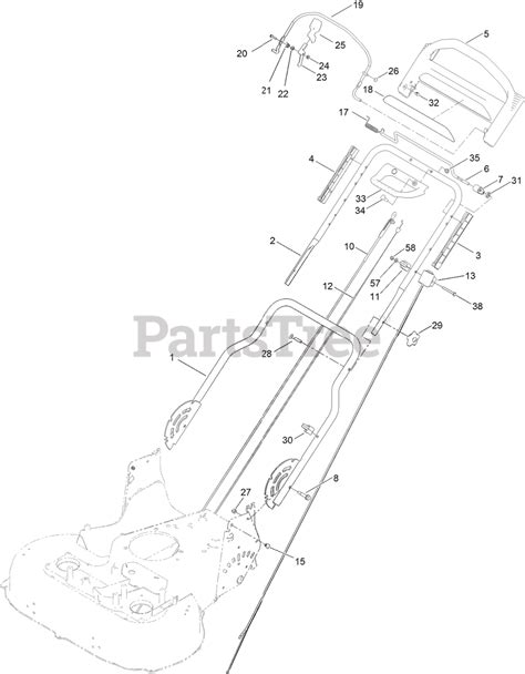 Toro 21199 Toro 30 Timemaster Walk Behind Mower Sn 410243167 411509999 Handle And