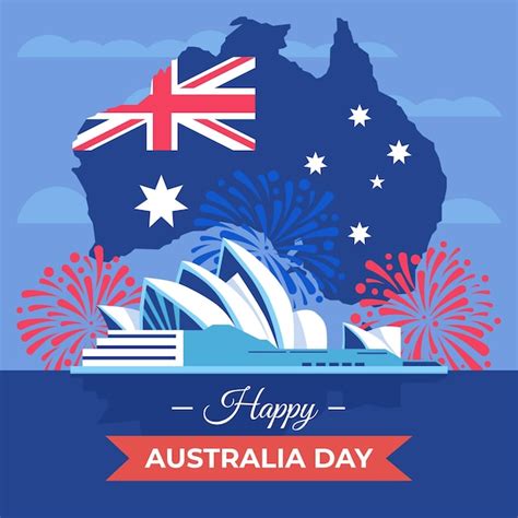 Ilustração do dia da austrália em design plano Vetor Grátis