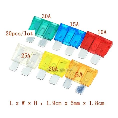 100pcsset Fuse Standard Medium Blade Car Fuse Auto Fuses Car 5a 10a