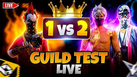 Free Fire Live Telugu 🔥 1v2 Guild Trails 🤯vamsi Gaming Youtube