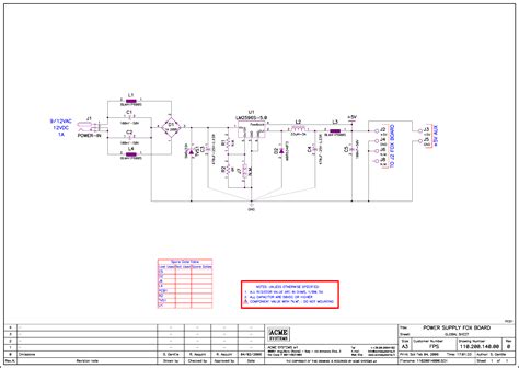 P CAD EDA GLOBAL SHEET Fps100 Schematic