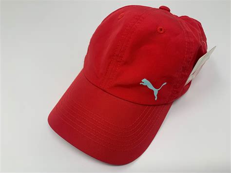 New Puma Womens Relaxed Dri Fit Adjustable Hatcap Pinkblue Pv1009