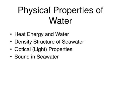 Ppt Physical Properties Of Water Powerpoint Presentation Free