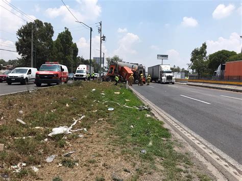 Se Registra Accidente De Tráiler En La México Querétaro A La Altura De