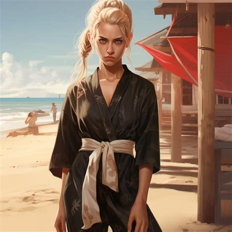 Premium Photo Beach Girl With Angry Face