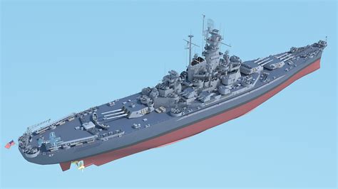 3D uss south dakota battleship model - TurboSquid 1357443