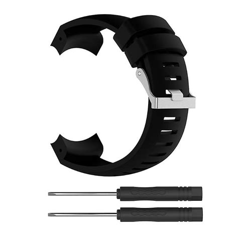 Pulseira De Silicone Para Rel Gio Suunto Core Alu Preto Pulseiras