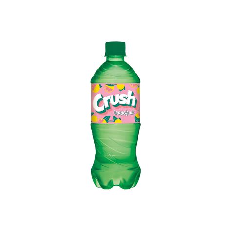 Crush Caffeine Free Grapefruit Soda Pop 20 Fl Oz Bottle