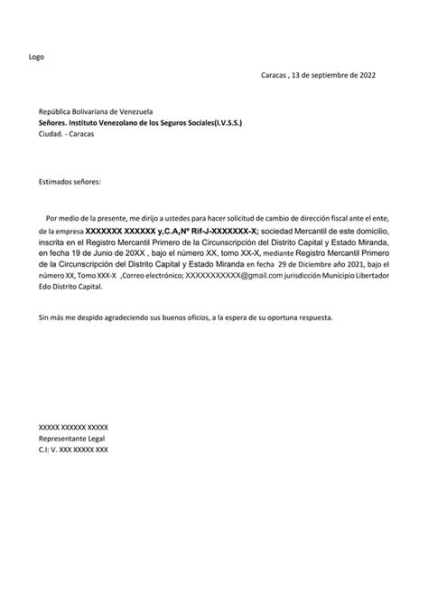 Carta De Solicitud De Cambio De Domicilio Modelodocx