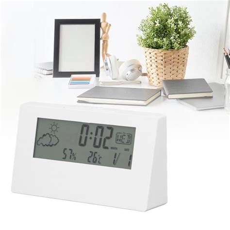 Tbest réveil numérique LED Horloge de table électronique Snooze