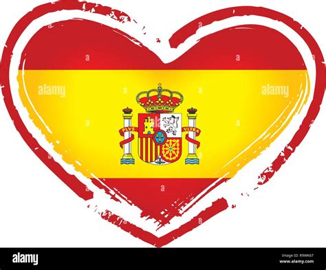 Spain Flag Vector Illustration On A White Background Stock Vector