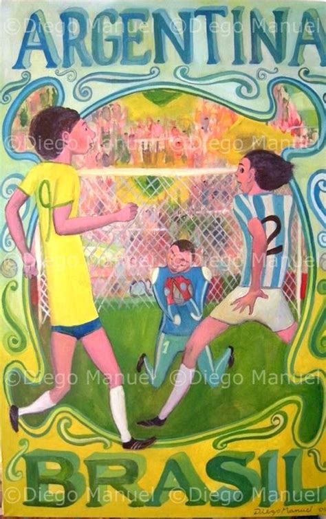 Argentina Brasil 2 Clasicos De Futbol Mundial Acrylic On Canvas