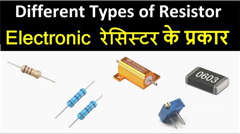 Types Of Resistor Resistor Working Electronics Youtube