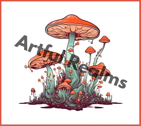 Mystical Mushroom Clipart Bundle Trippy Magic Mushrooms - Etsy