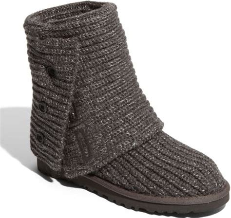 Ugg Classic Cardy Grey Crochet Boot In Gray Grey Lyst