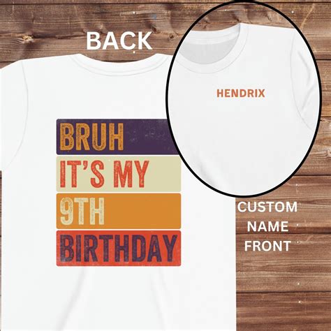 Custom Birthday Shirt 9 Years Old 9th Birthday Shirt Birthday Boy Shirt