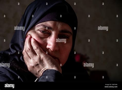 Muslim woman praying for Allah with her feelings of devotion and ...