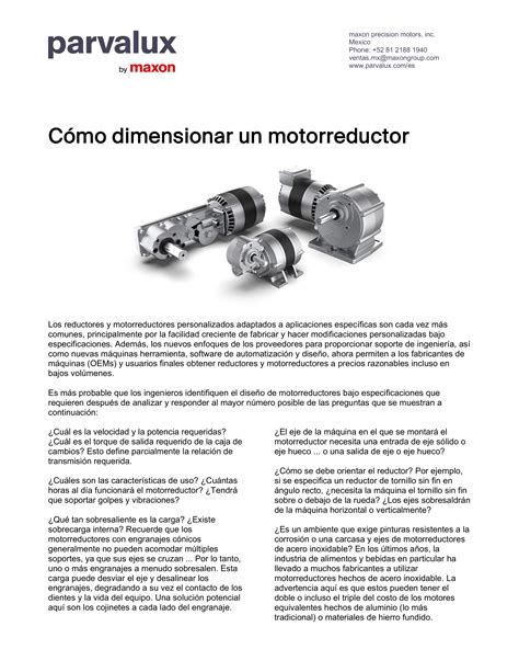 La Selecci N Correcta De Motorreductores Y El Uso De Motores Como