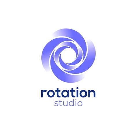 Plantilla de logotipo de estudio de rotación Vector Premium