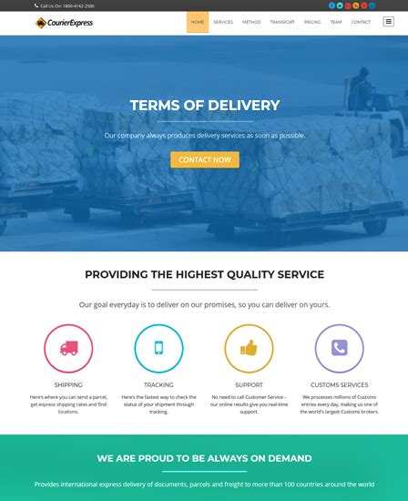 Free Css Templates For Courier Services Printable Templates