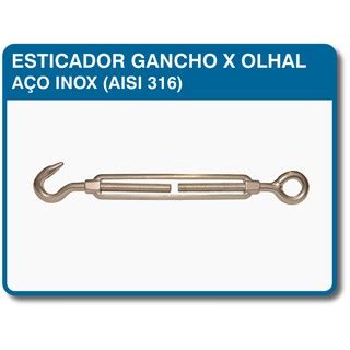 Esticador Inox Gancho X Olhal De Mm X Mm Aisi