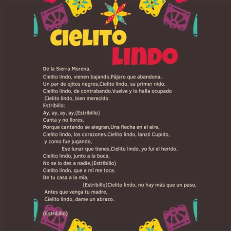 Cielito Lindo Printable Lyrics Origins And Video