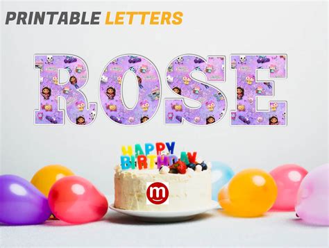 Gabbys Dollhouse Alphabet Letters Png MR ALPHABETS