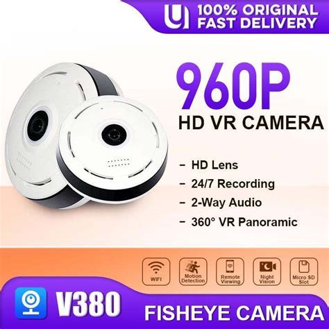 V Hd Fisheye Wifi Ip Camera Monitor Vr Panoramic Camera Cctv