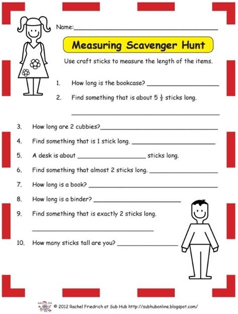 Take Your Students On A Length Measuring Scavenger Hunt Math Lessons