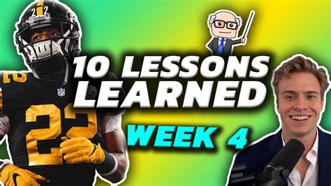 Top 10 Fantasy Football Lessons Learned Week 4 Fantasy Football Youtube