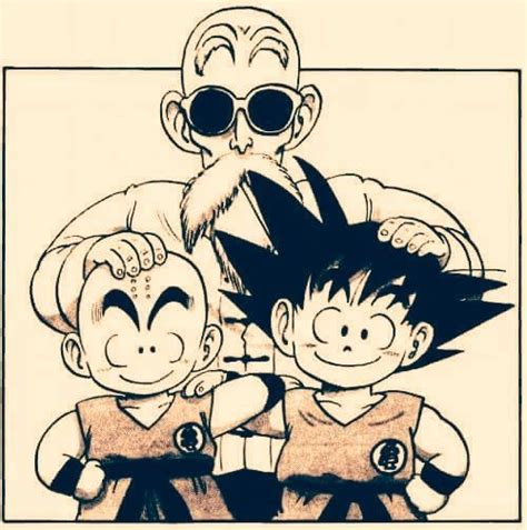 Goku And Krilin And Maestro Roshi