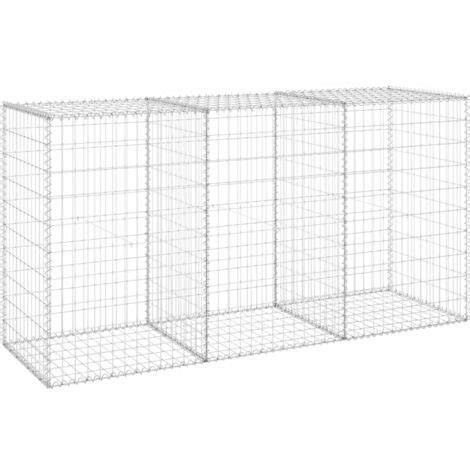 Mur En Gabion Avec Couvercles Acier Galvanis X X Cm Vidaxl