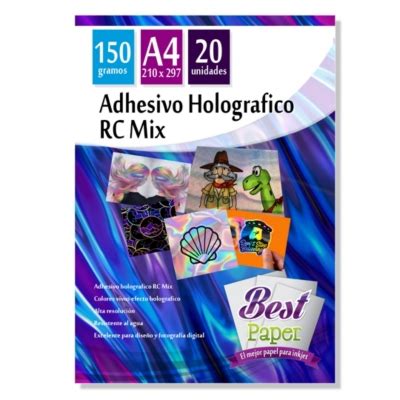 GENERICO Papel fotográfico adhesivo holográfico RC mix falabella