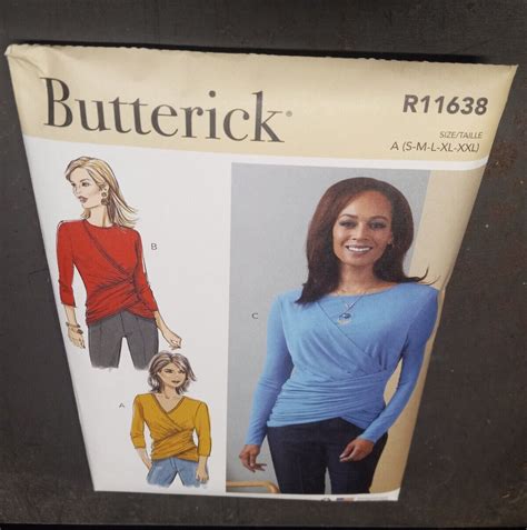 Butterick R11638 Misses Knit Top Pattern Size S Xxl Ebay