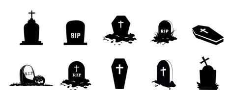 Premium Vector Spooky Tombstone Vector Illustration Rip Gravestone For Halloween Cemetery Or