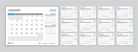 modelo de calendário mensal para o ano 2025 planejador 2025 ano a