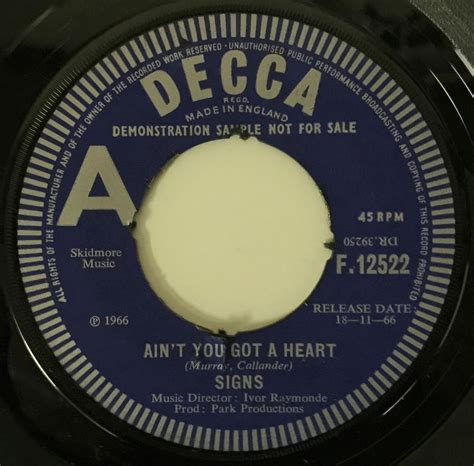 Lot 170 Signs Aint You Got A Heart 7 Original