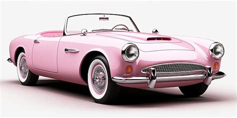 Premium AI Image | Barbie pink vintage sport car isolated on white ...